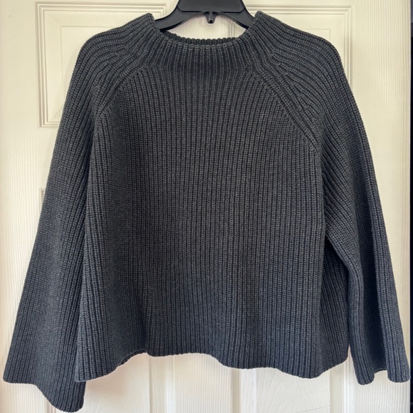 NWT Demylee New York Fenna Cotton Sweater in Charcoal, size Large - Picture 1 of 3